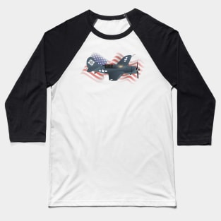 SB2C Helldiver / A-25 Shrike WW2 Airplane Baseball T-Shirt